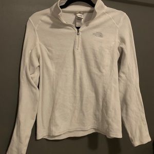 White small north face quarter zip